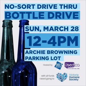 Bottle Drive Sunday hosted but the Ocean 98.5 and Used Victoria